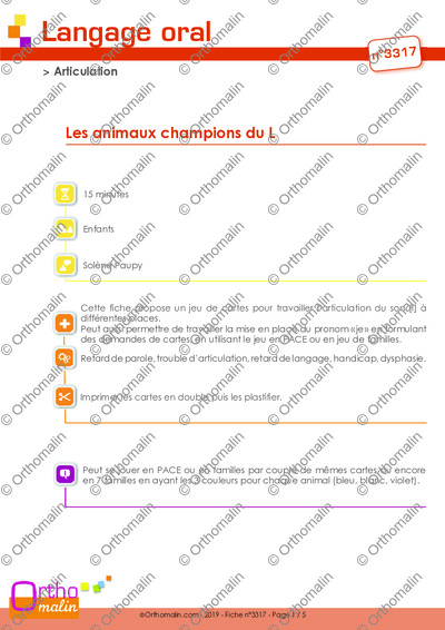 Page 1 de la fiche