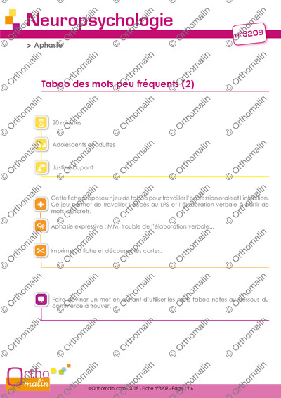 Page 1 de la fiche