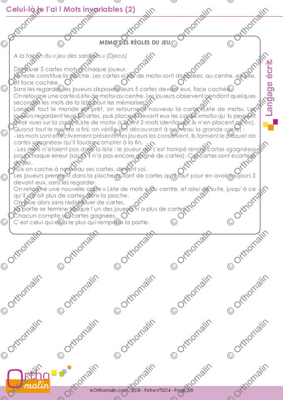 Page 2 de la fiche