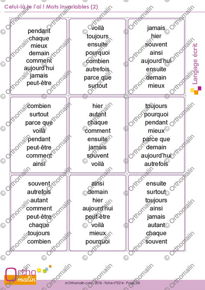 Page 3 de la fiche