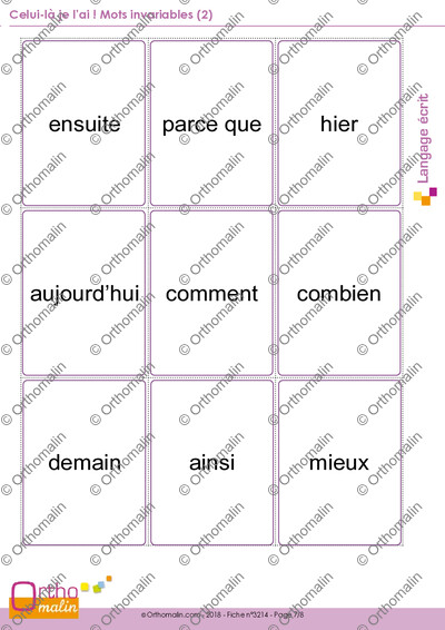 Page 7 de la fiche