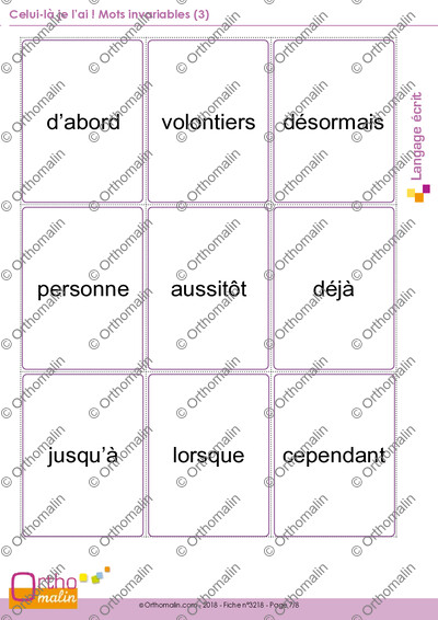 Page 7 de la fiche