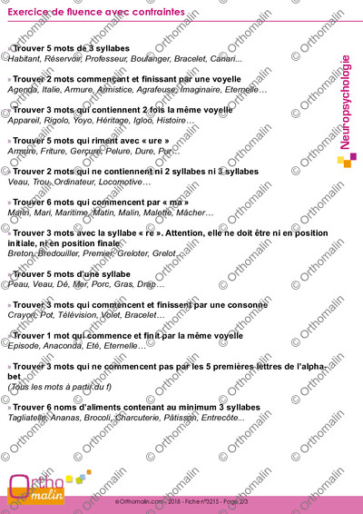 Page 2 de la fiche