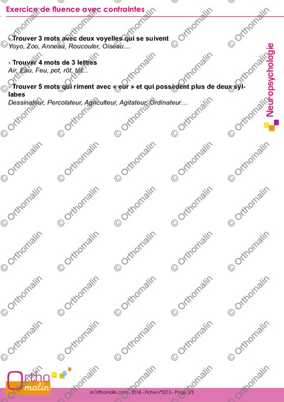 Page 3 de la fiche