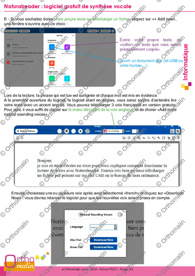 Page 3 de la fiche