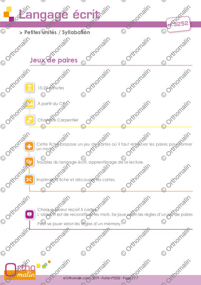 Page 1 de la fiche