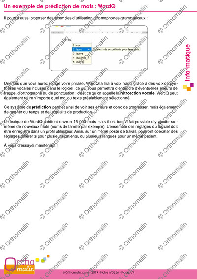 Page 4 de la fiche