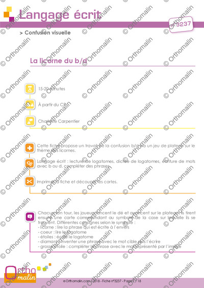 Page 1 de la fiche