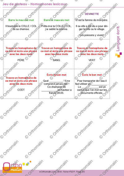 Page 5 de la fiche