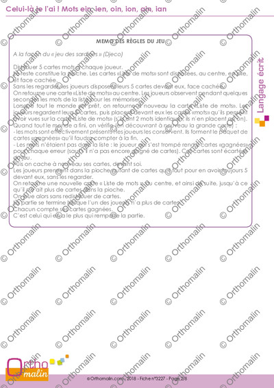 Page 2 de la fiche