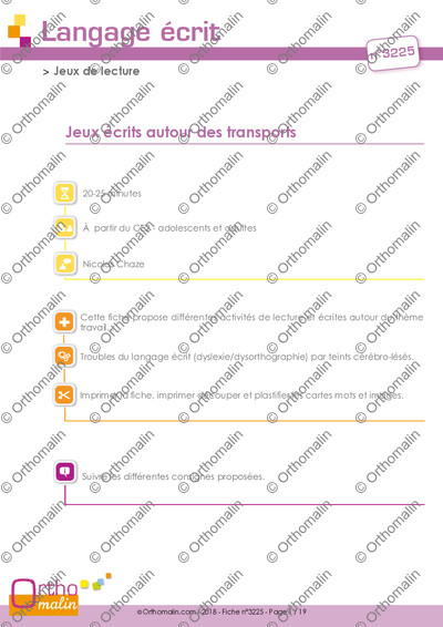 Page 1 de la fiche