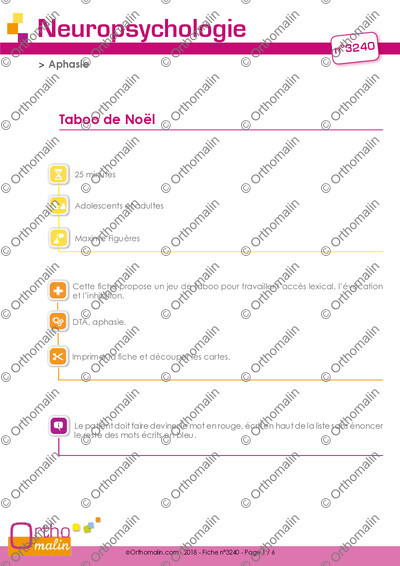 Page 1 de la fiche