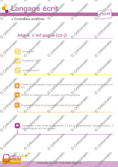 Page 1 de la fiche