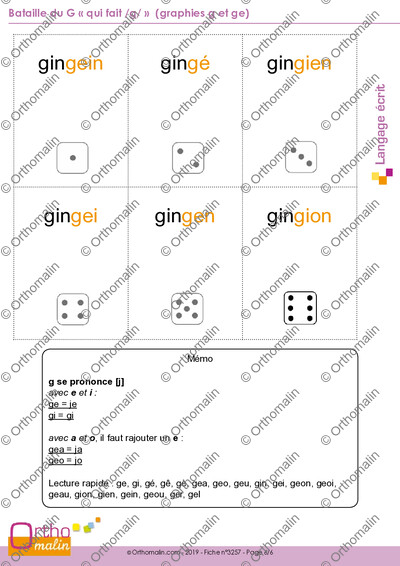 Page 6 de la fiche