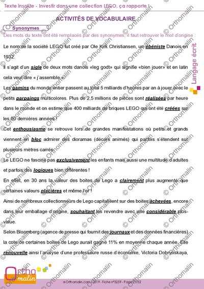 Page 21 de la fiche