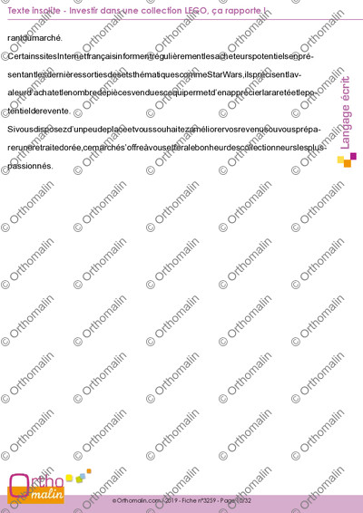Page 10 de la fiche