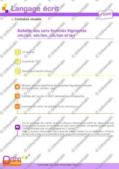 Page 1 de la fiche