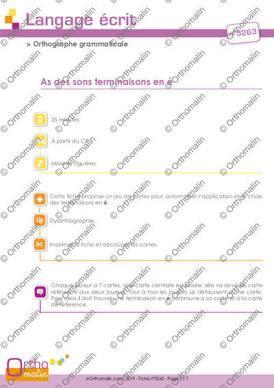 Page 1 de la fiche