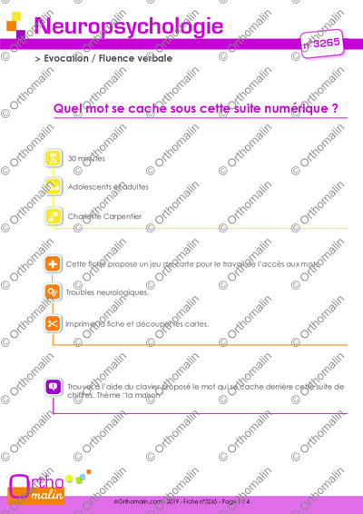Page 1 de la fiche