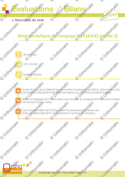 Page 1 de la fiche