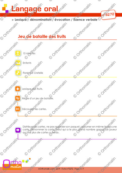Page 1 de la fiche
