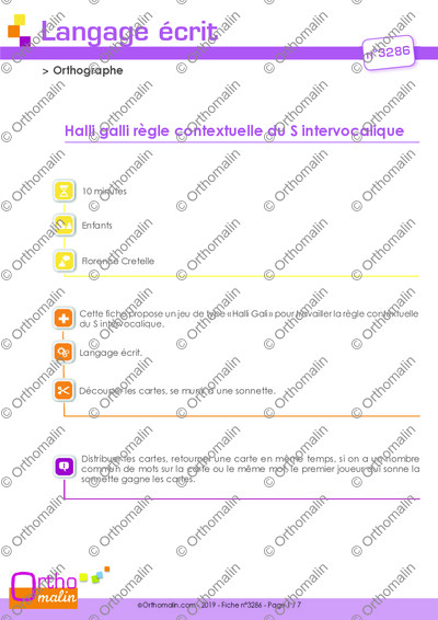 Page 1 de la fiche