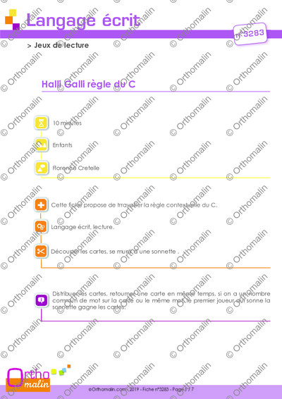 Page 1 de la fiche