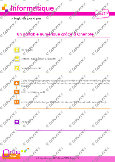 Page 1 de la fiche
