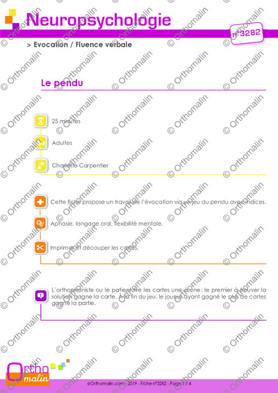 Page 1 de la fiche