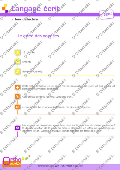 Page 1 de la fiche