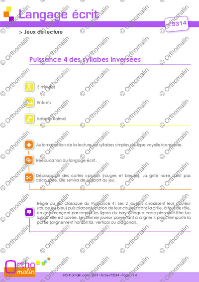 Page 1 de la fiche