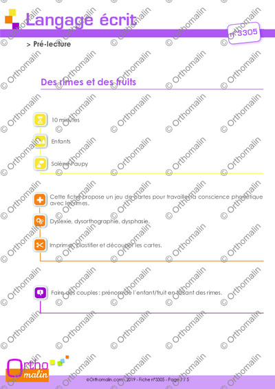 Page 1 de la fiche