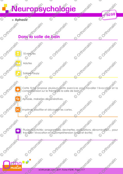 Page 1 de la fiche