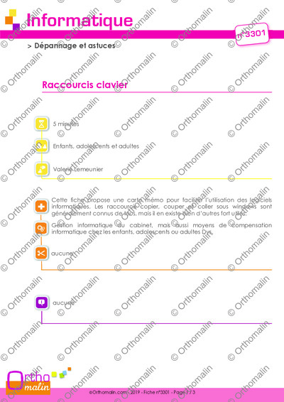 Page 1 de la fiche