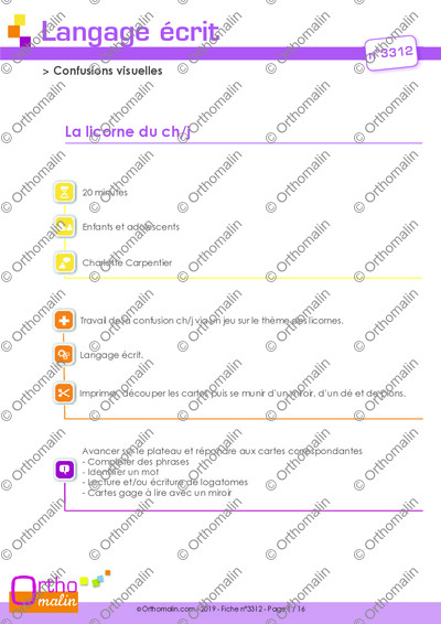 Page 1 de la fiche