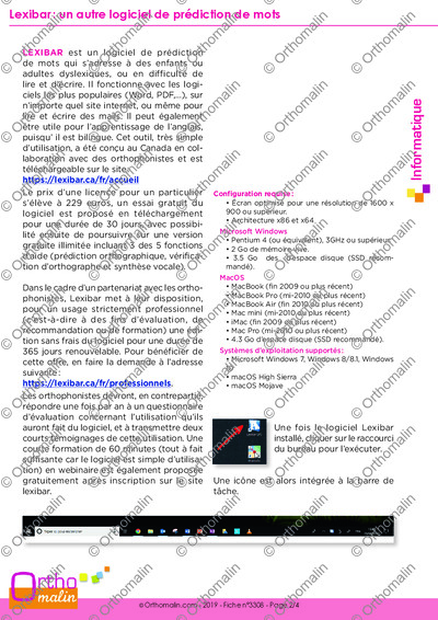 Page 2 de la fiche