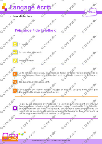 Page 1 de la fiche
