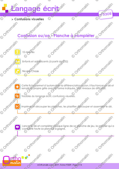 Page 1 de la fiche