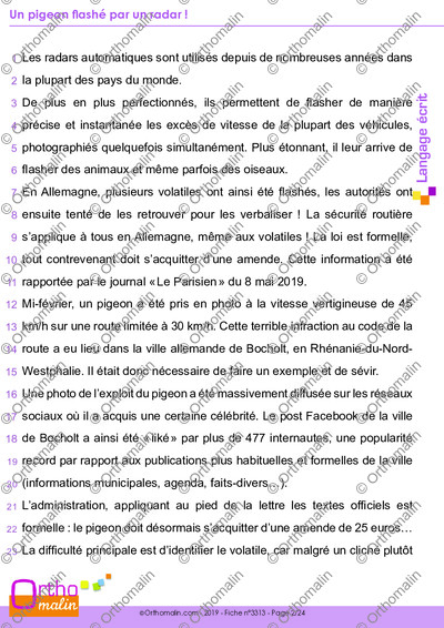 Page 2 de la fiche