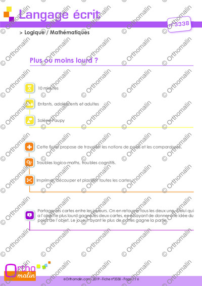 Page 1 de la fiche