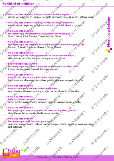 Page 3 de la fiche