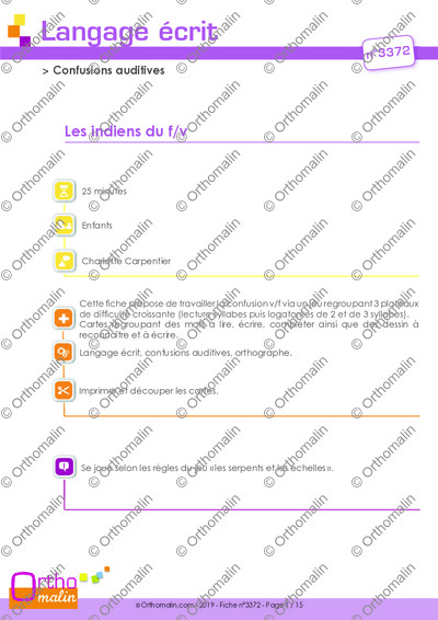 Page 1 de la fiche