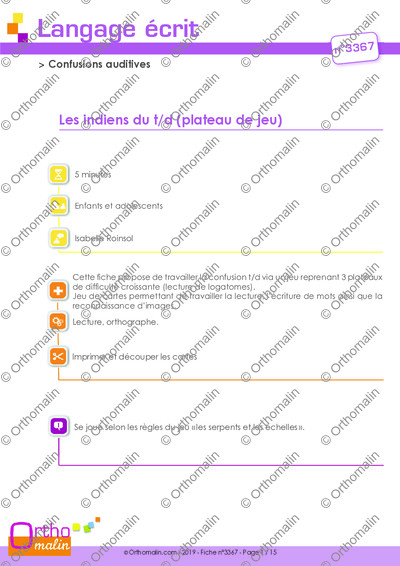 Page 1 de la fiche