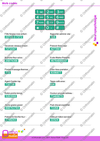 Page 2 de la fiche