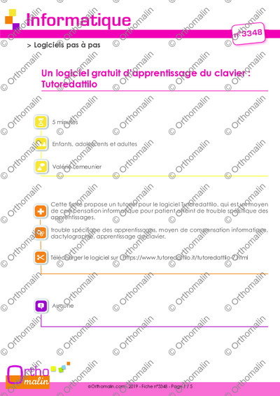 Page 1 de la fiche