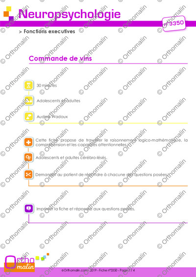 Page 1 de la fiche