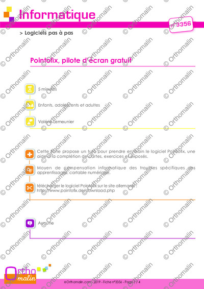 Page 1 de la fiche