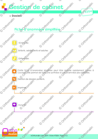 Page 1 de la fiche