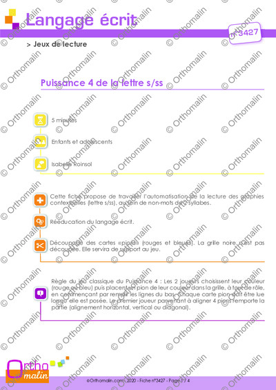 Page 1 de la fiche