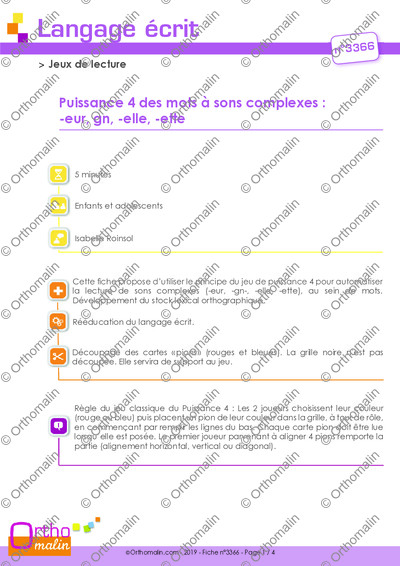 Page 1 de la fiche
